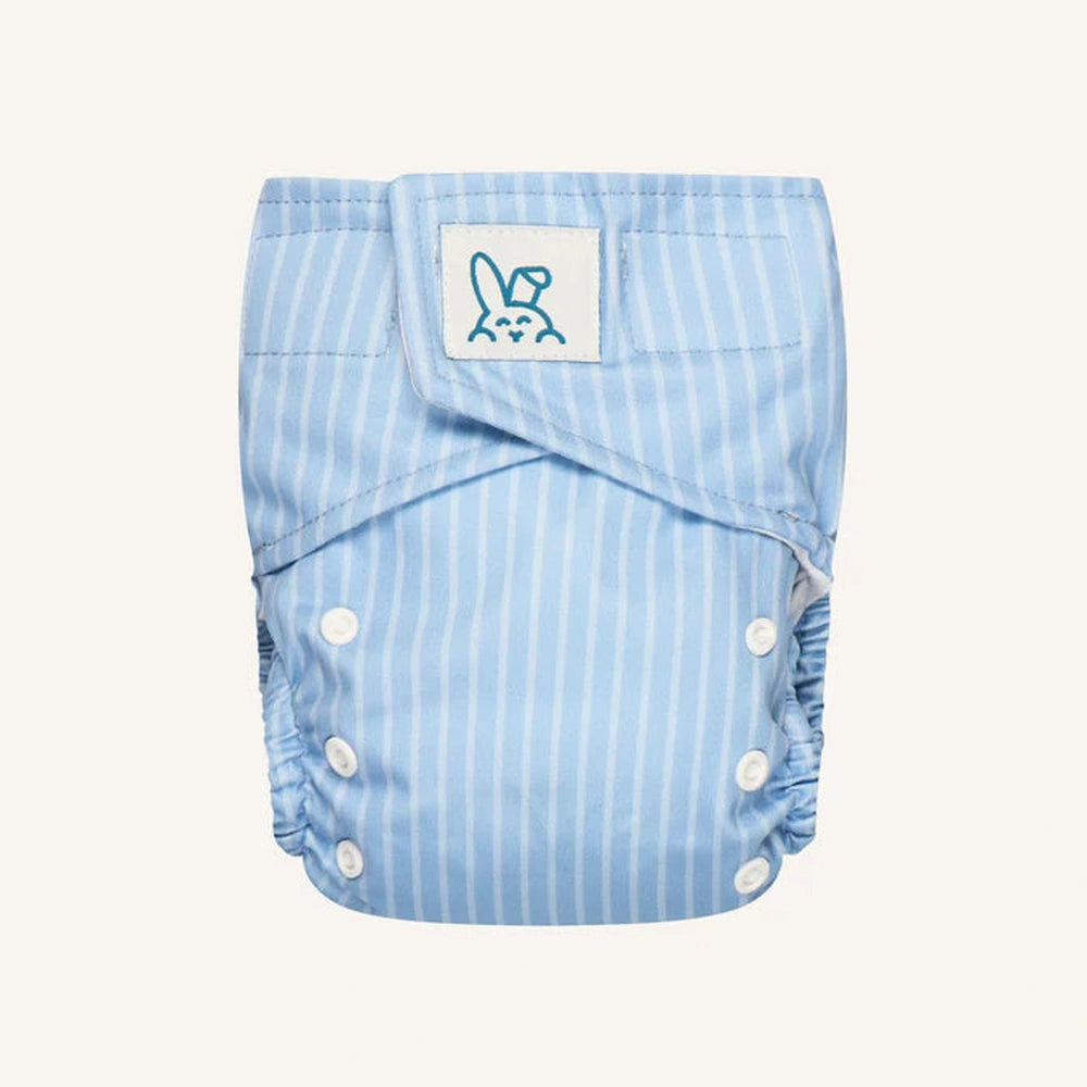 Bumbuns Easy couche lavable avec velcro - bleu rayé