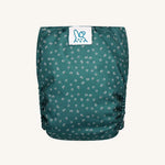 Bumbuns Easy Couche réutilisable à scratch - verte imprimée
