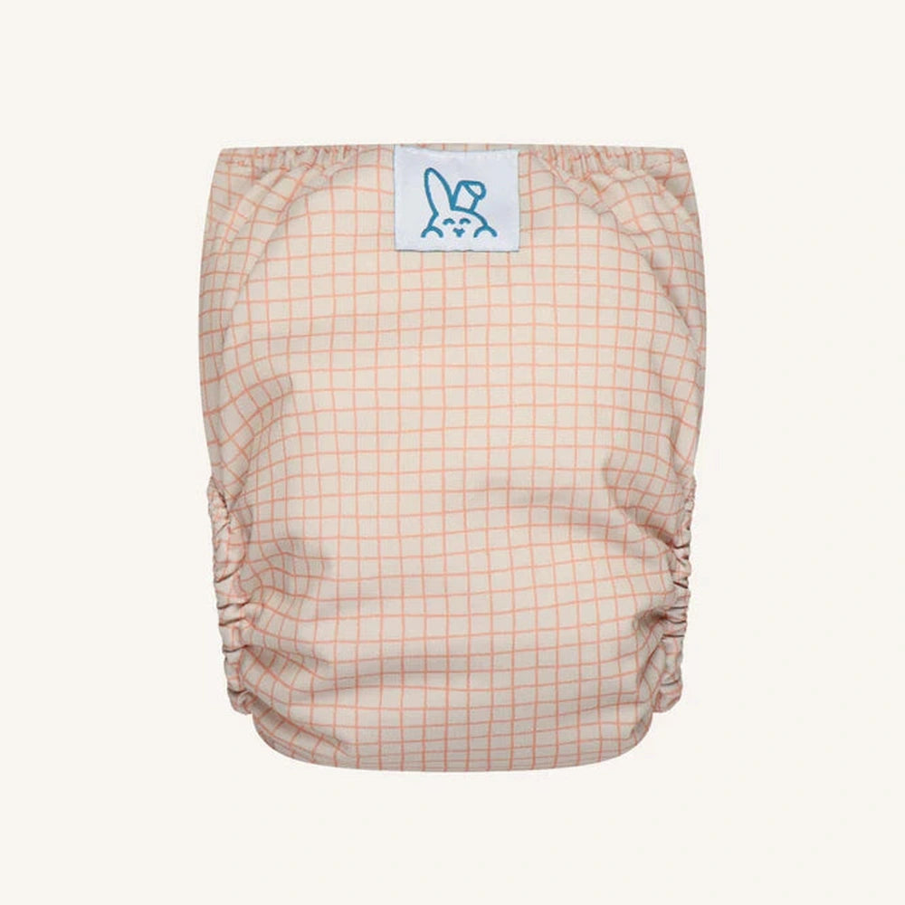 Couche lavable réutilisable Bumbuns Easy avec scratch - Tiles almond