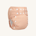 Bumbuns Easy Couche réutilisable à boutons-pression - Rayures abricot