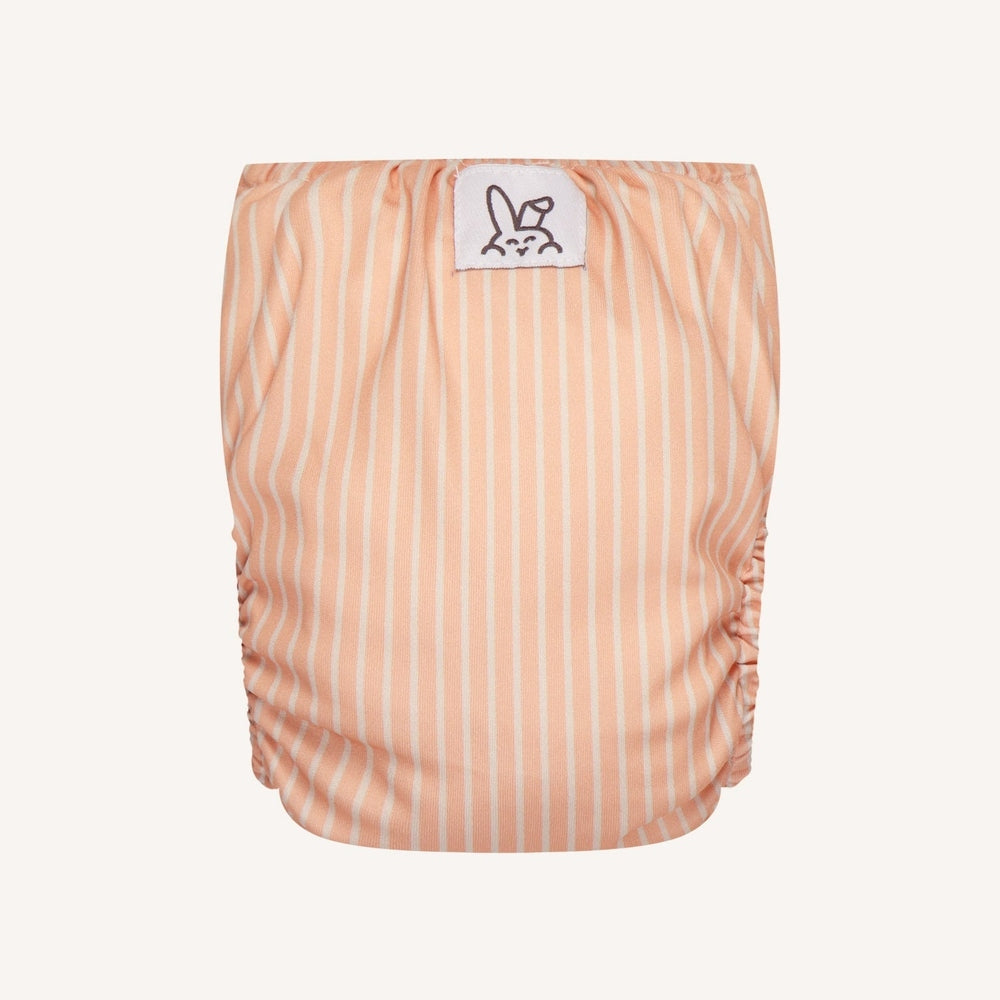 Bumbuns Easy couche lavable à boutons-pression - Rayures abricot