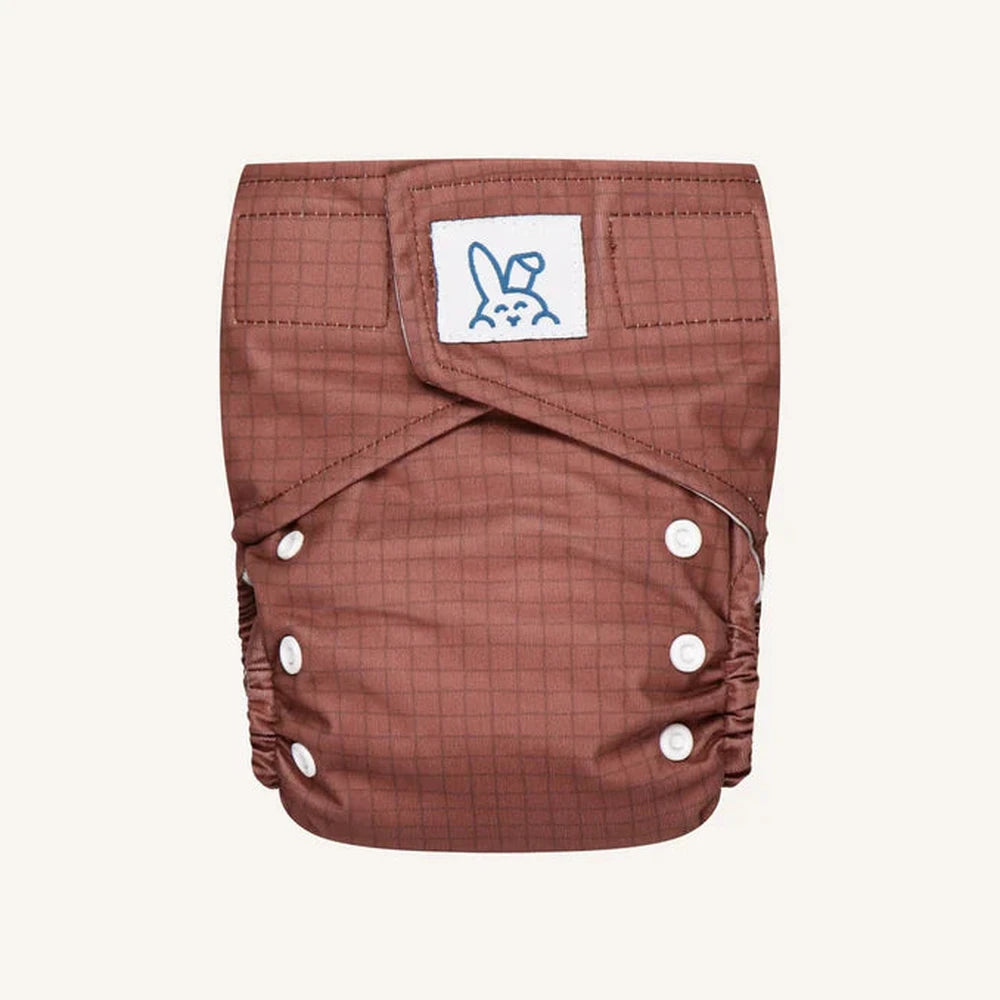 Couche réutilisable Bumbuns Easy à boutons-pression - Tiles Chesnut