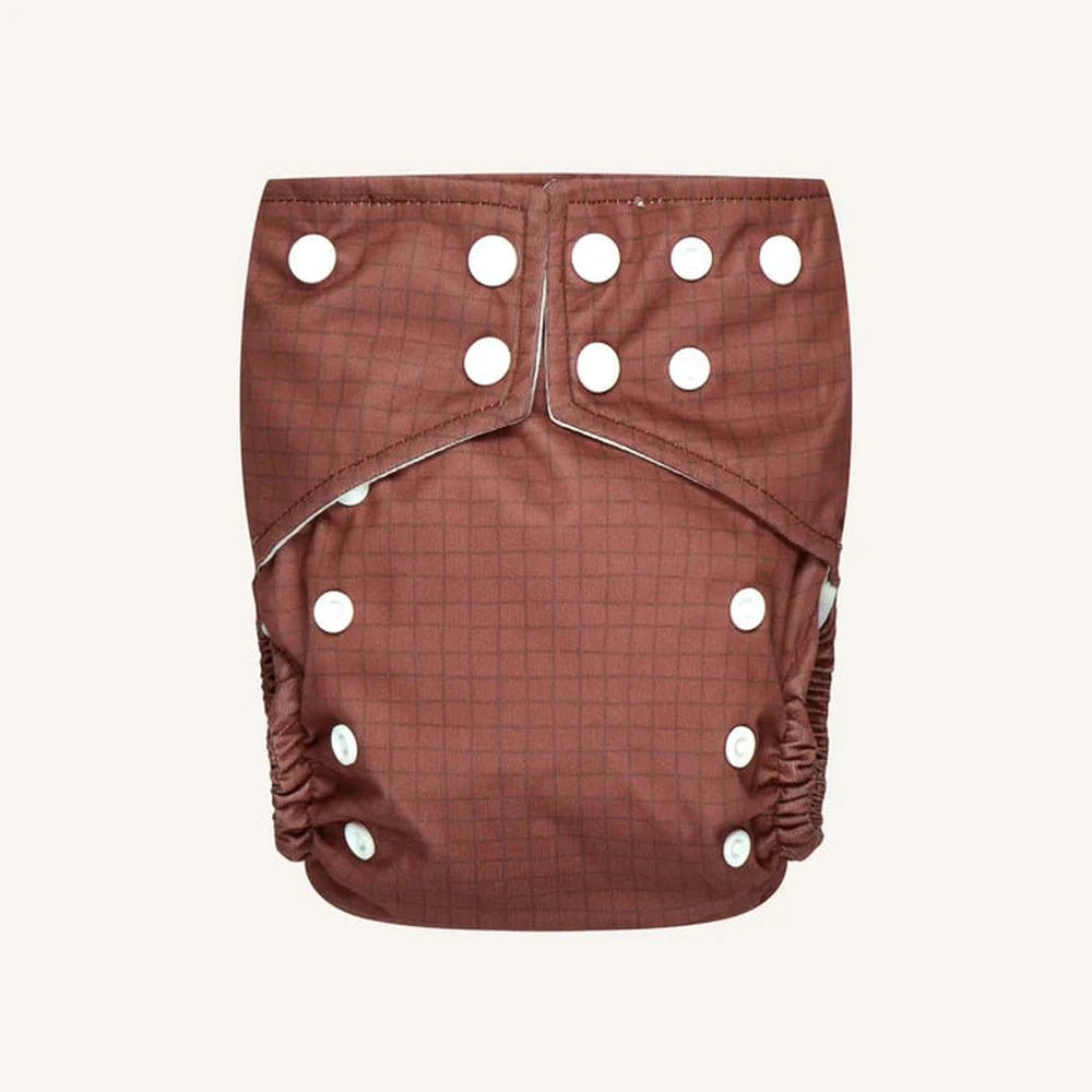 Bumbuns Easy couche lavable avec boutons-pression - Tiles Chesnut
