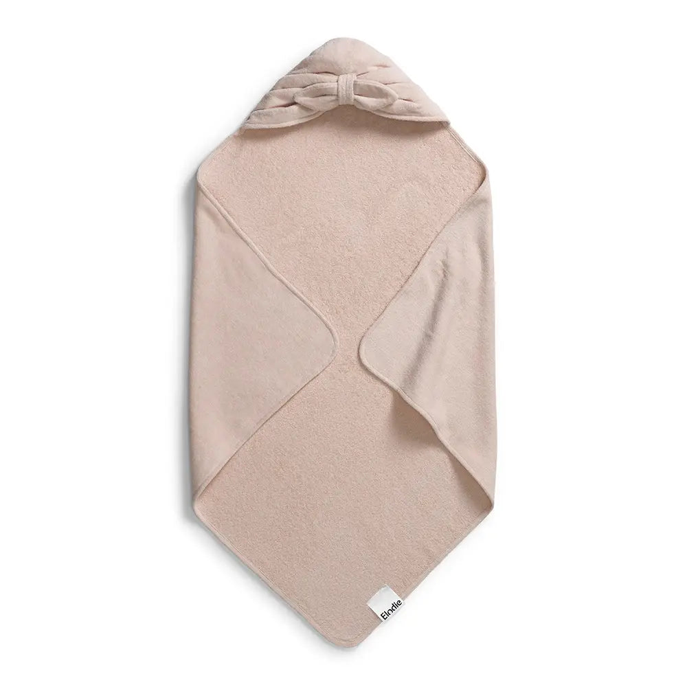 Elodie Serviette à capuche - Nœud rose poudré