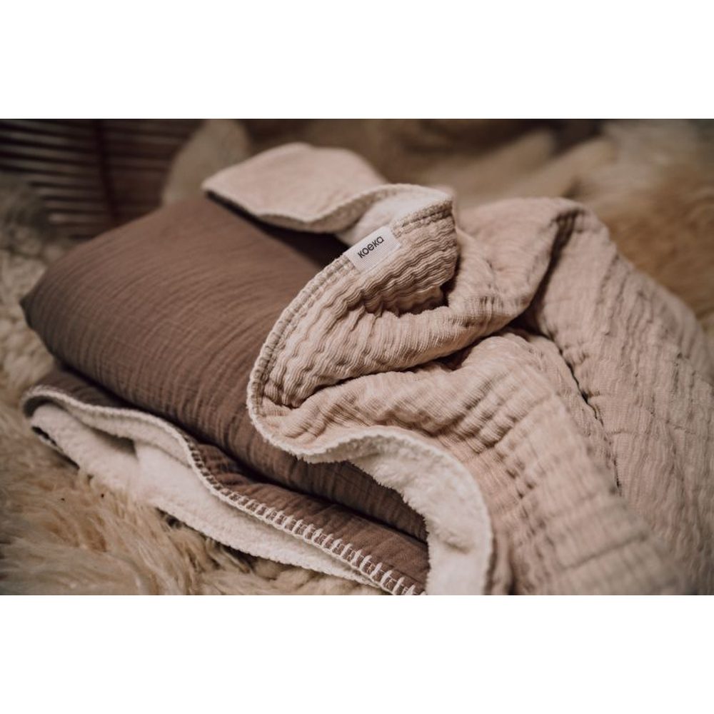 Koeka Couverture pour berceau Teddy Rivoli 100x150cm - Blanc chaud
