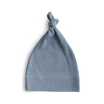 Bonnet côtelé Mushie 0-3 mois - Bleu Tradewinds