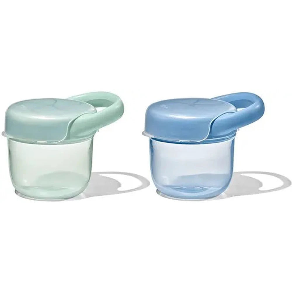 OXO TOT Boîte à snacks avec couvercle - lot de 2 - Opal & Dusk
