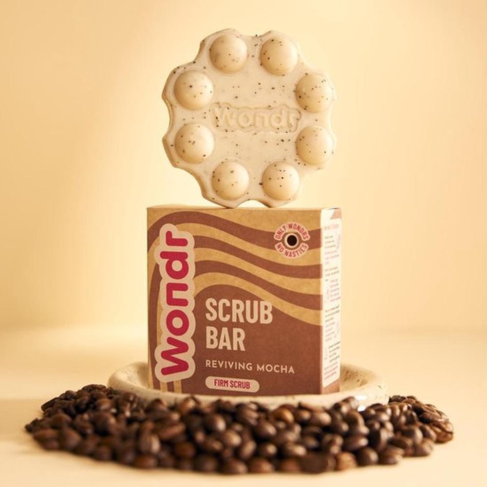 Wondr Reviving Mocha Scrub Bar - Gommage ferme à l’huile de café et au beurre de karité