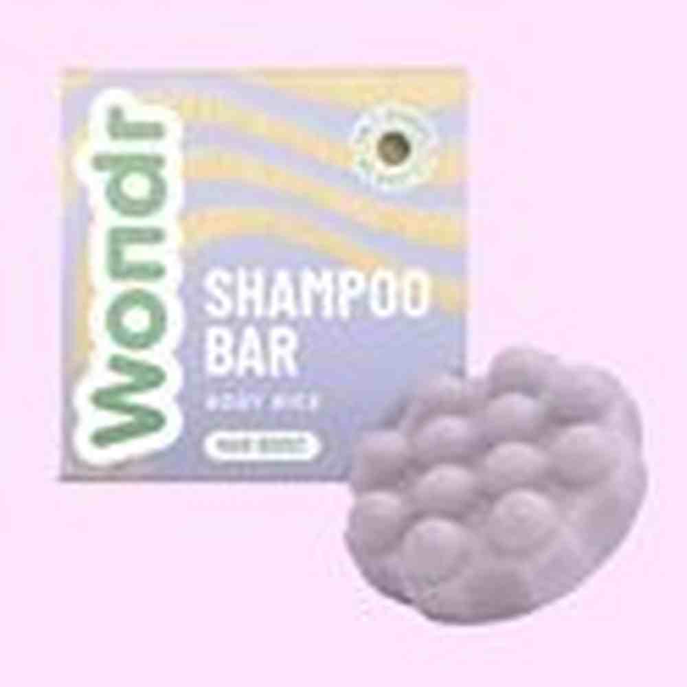 Wondr Shampoing solide - Rosy Rice - Favorise une croissance capillaire saine - Équilibre les cheveux gras - 55g