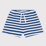 txt
Petit Bateau Short enfant en coton à rayures - bleu/blanc