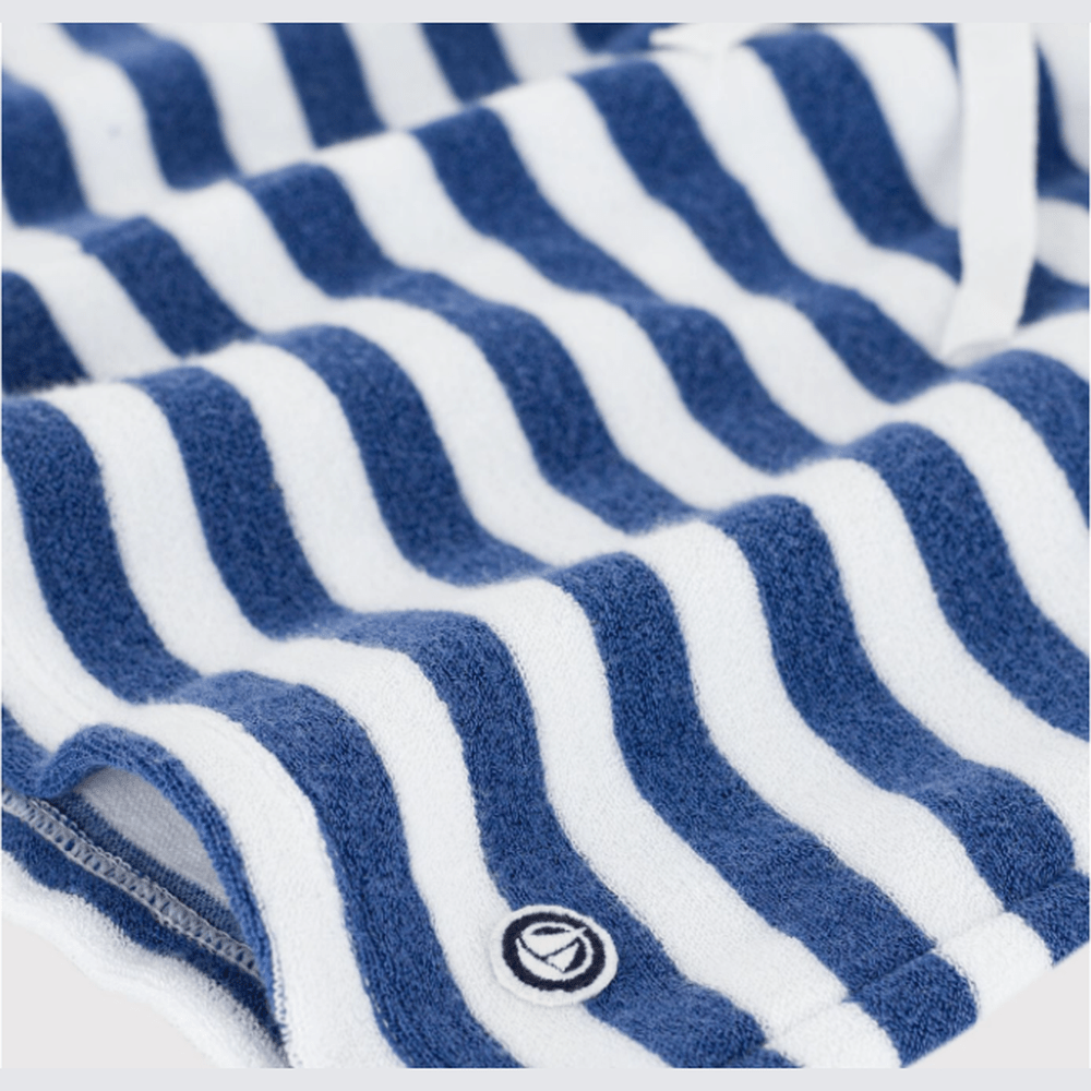 Petit Bateau Short enfant en coton à rayures - bleu/blanc