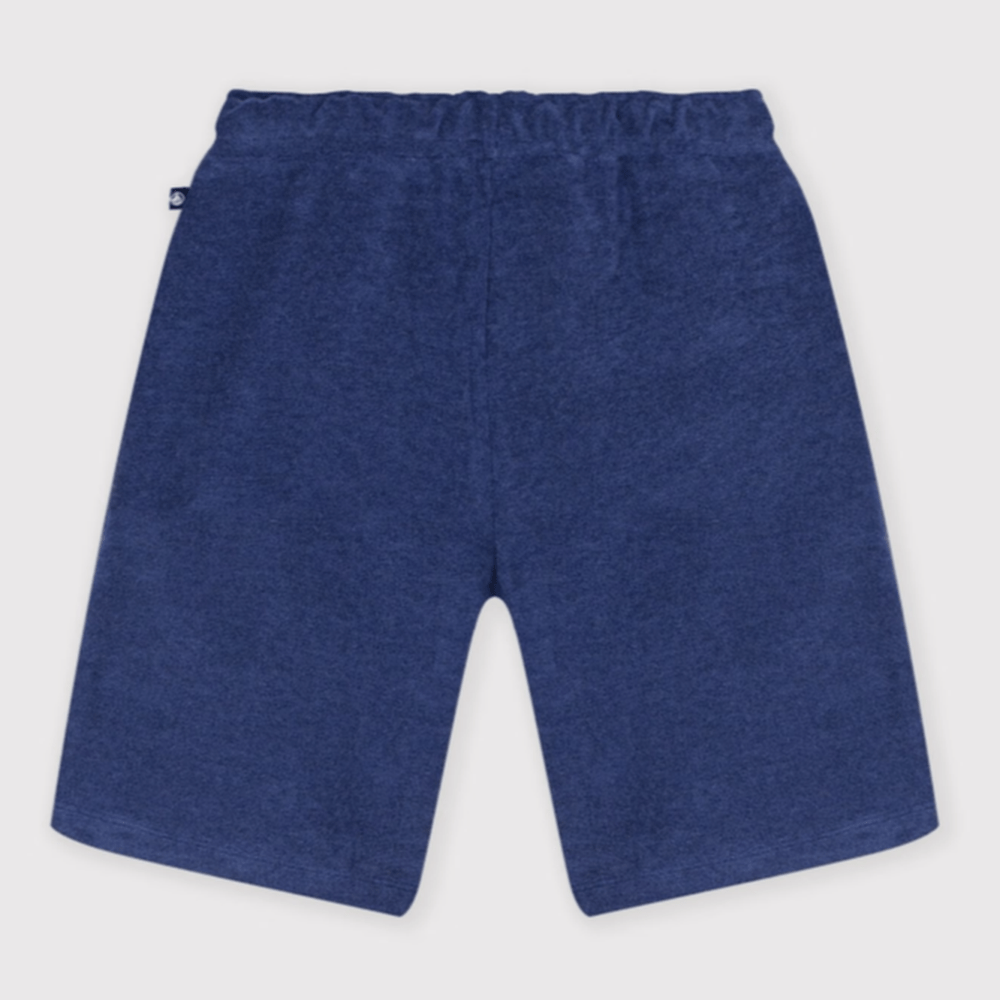 Petit Bateau Bermuda court pour enfant en coton uni - Bleu