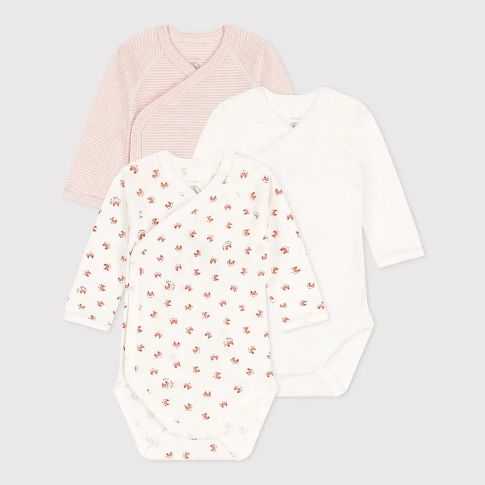 Petit Bateau Lot de 3 bodies renards