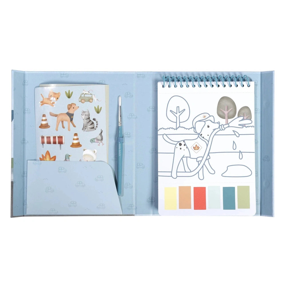 Livre de coloriage Little Dutch - Les voitures de Jim