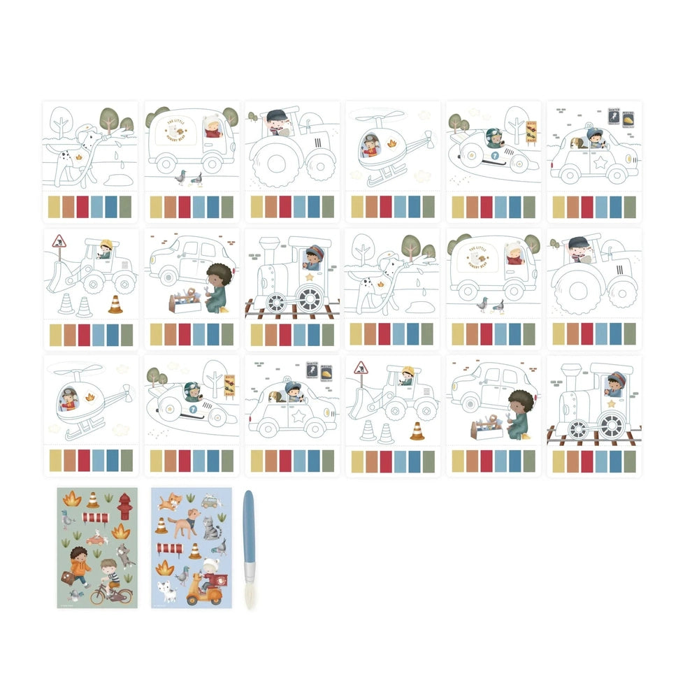 Little Dutch Livre de coloriage - Les voitures de Jim
