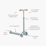 Banwood Eco Scooter Step - avec panier - bleu sarcelle