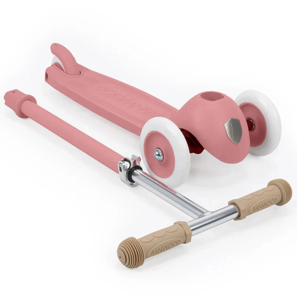 Banwood Eco Scooter avec panier - Framboise