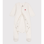 Petit Bateau Bodyjama unisexe en velours - blanc