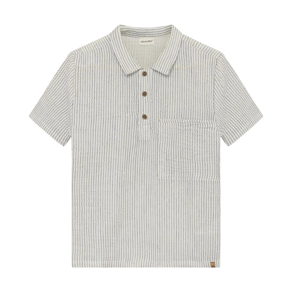 Minymo chemise à manches courtes - rayée