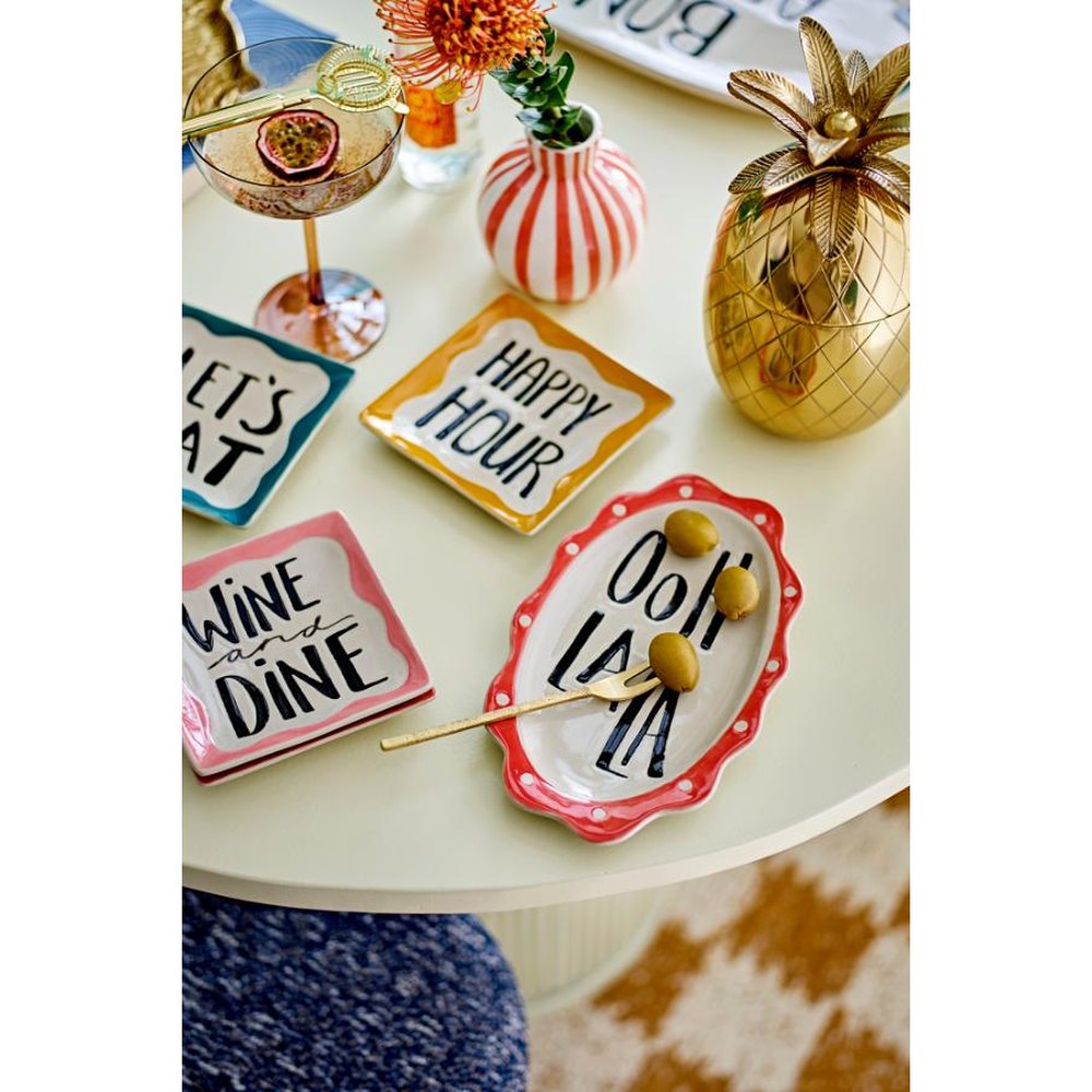 Bloomingville Soline Lot de 4 assiettes - Multicolore