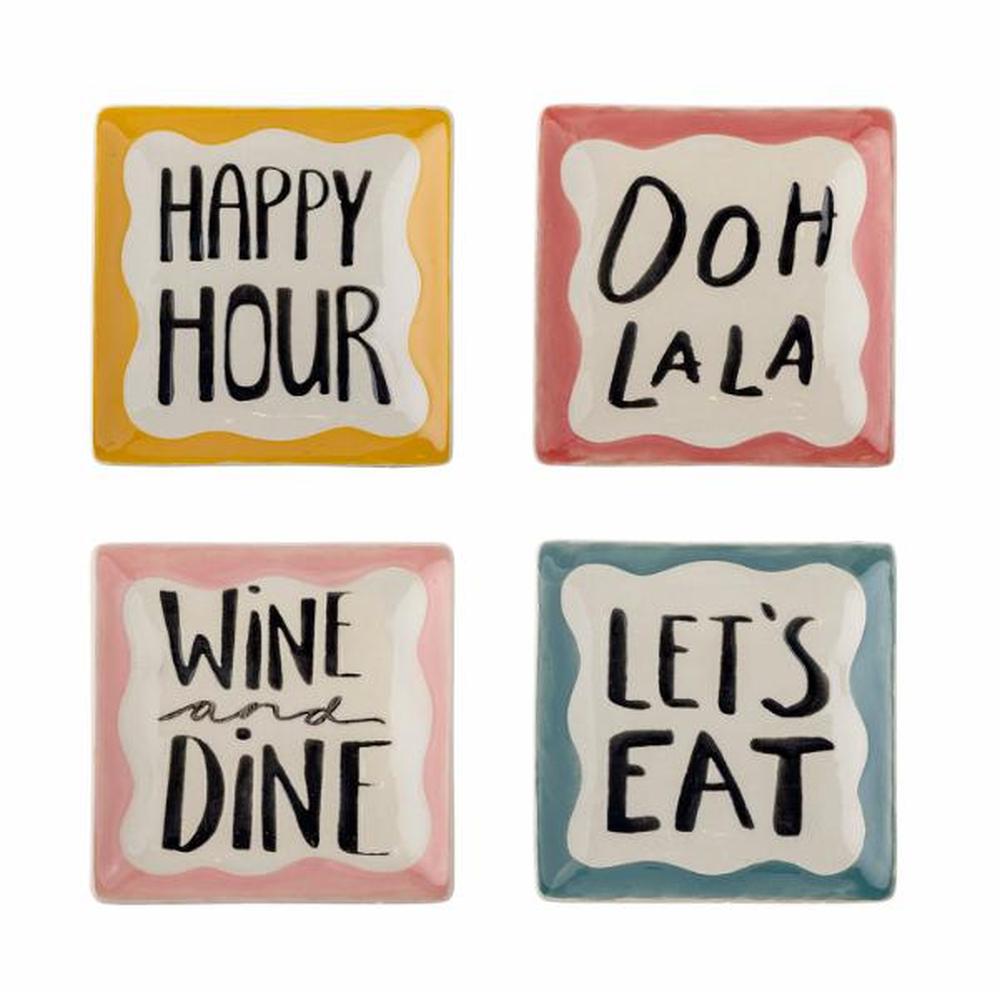 Bloomingville Soline Lot de 4 assiettes - multicolore
