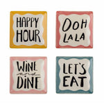 Bloomingville Soline Lot de 4 assiettes - multicolore