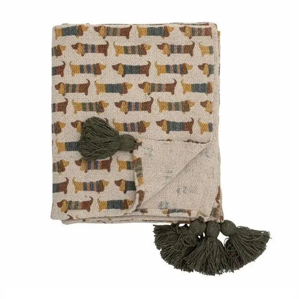 Bloomingville MINI Charlie Plaid en coton recyclé - Multicolore