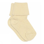 Chaussettes bébé côtelées en coton MPkids - beige