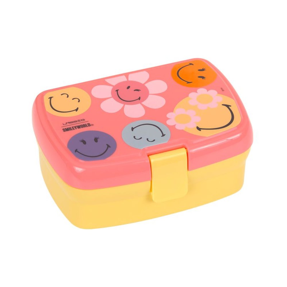 Boîte à lunch Lässig Smiley World - Rose poudré