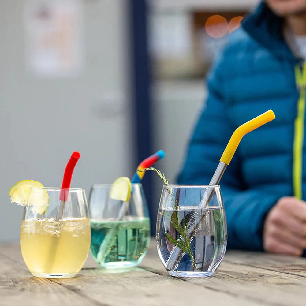 Klean Kanteen Pailles courtes, lot de 4 multicolore