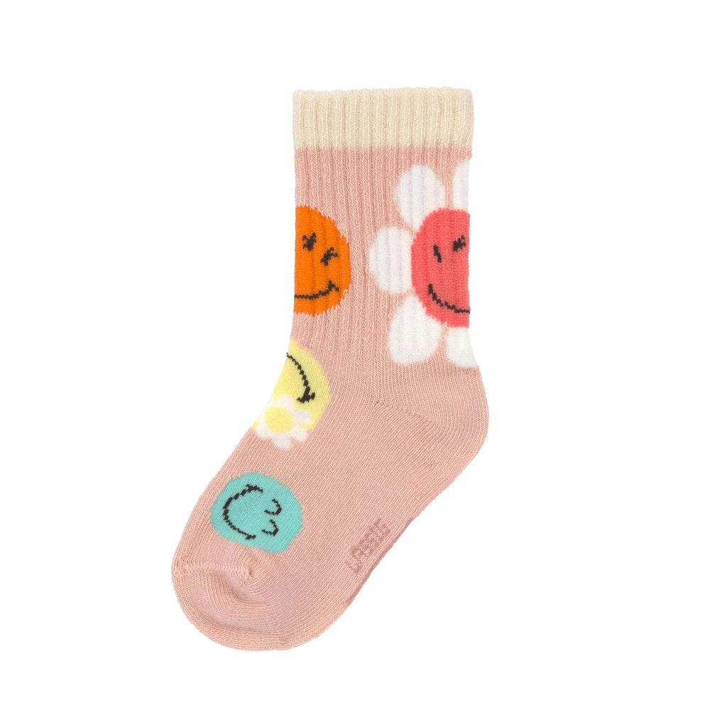 Lässig lot de 3 chaussettes - Smiley World rose poudré