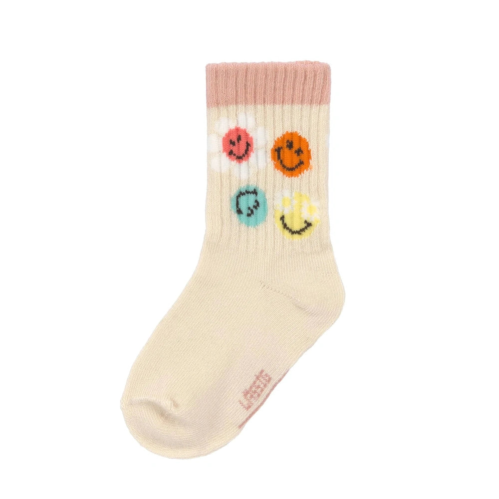 Lässig Lot de 3 paires de chaussettes - Smiley World rose poudré