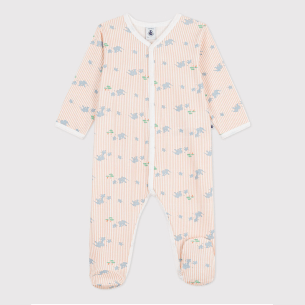 Petit Bateau pyjama bébé en coton à imprimé éléphants