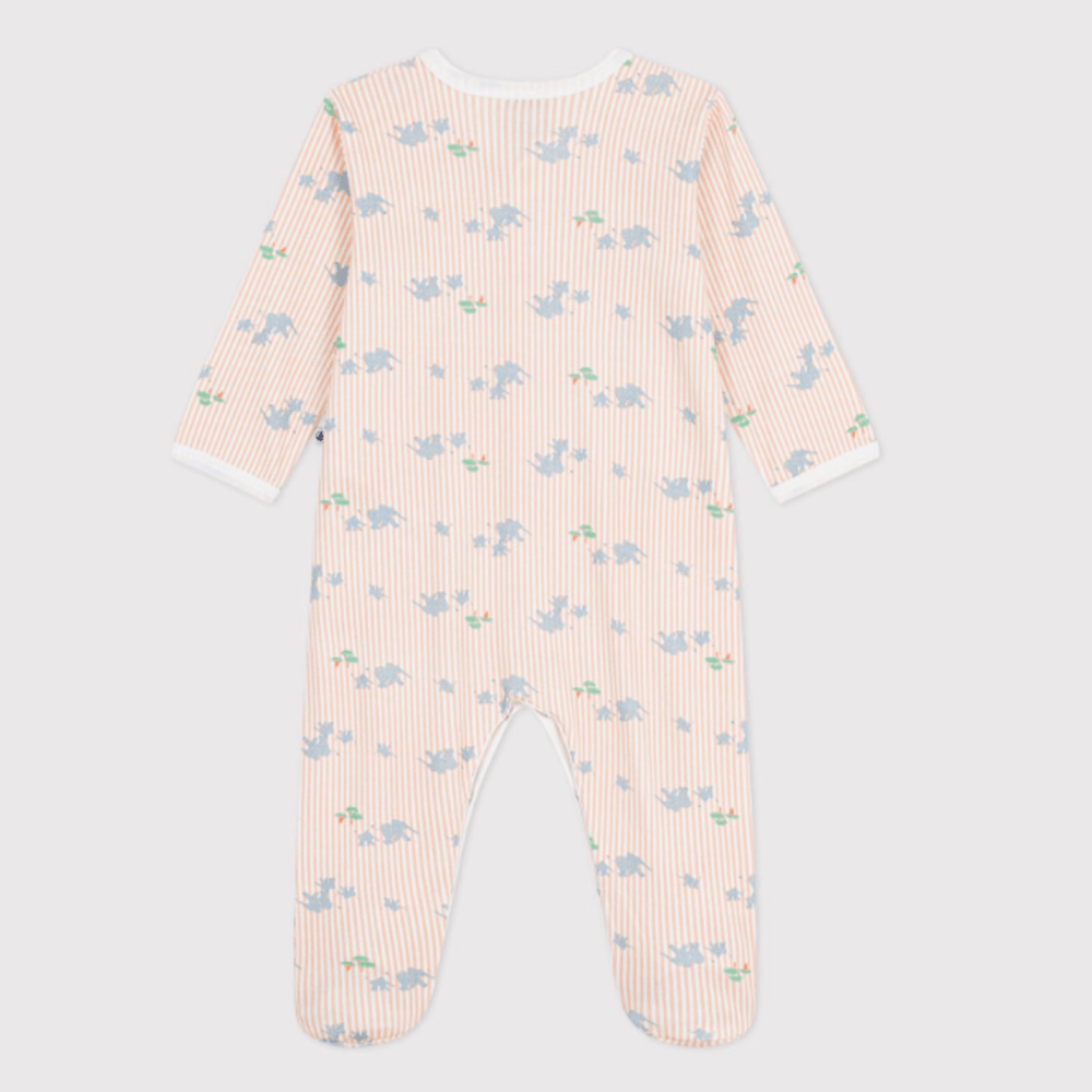Petit Bateau pyjama bébé en coton à imprimé éléphants