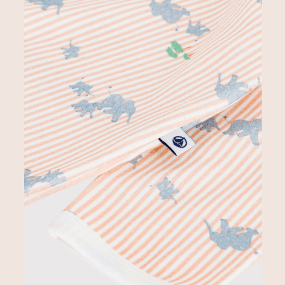 Pyjama bébé en coton à imprimé éléphants Petit Bateau