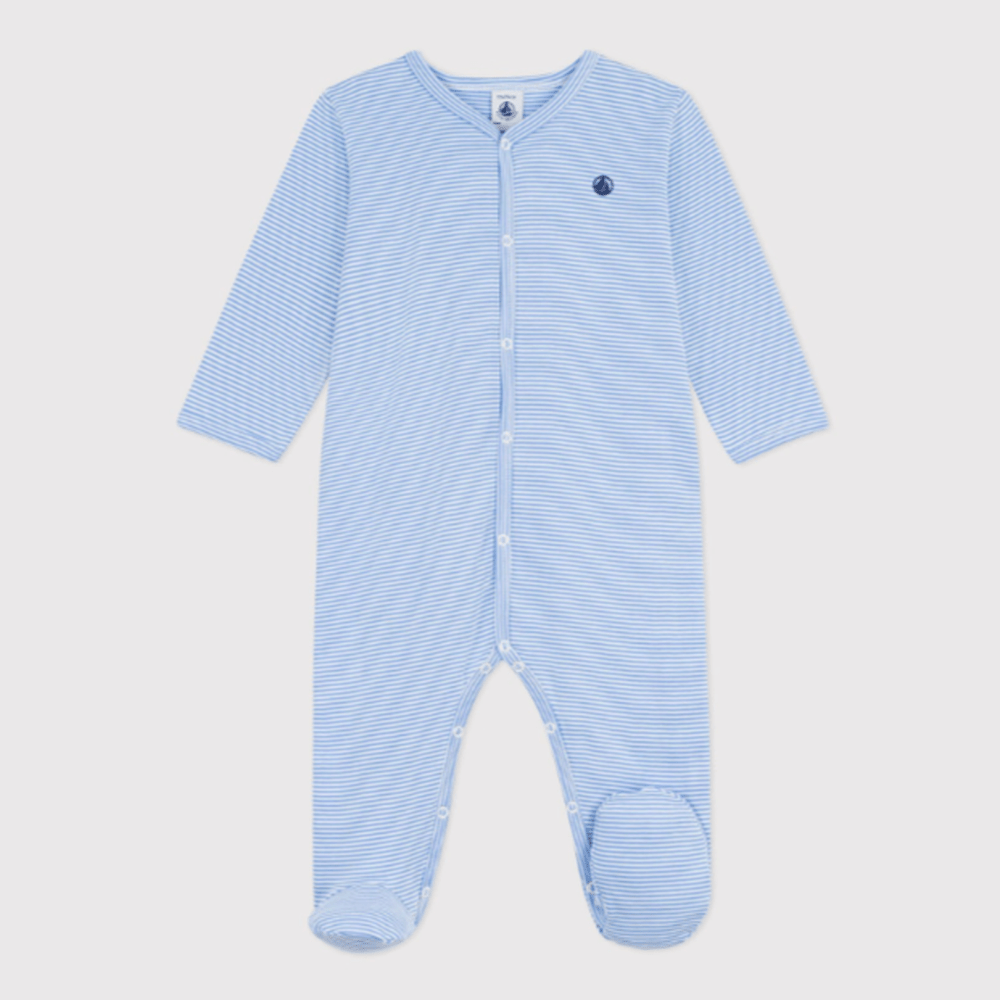 Petit Bateau | Pyjama bébé en coton sans pieds à rayures