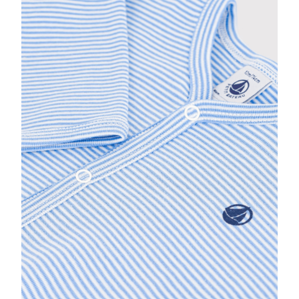 Petit Bateau | Pyjama bébé en coton sans pieds à rayures