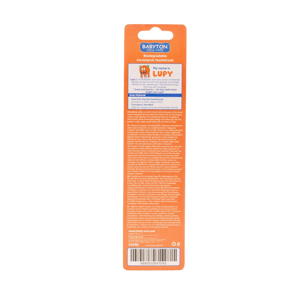 Babyton Bio Brosse à dents poils souples Lupy