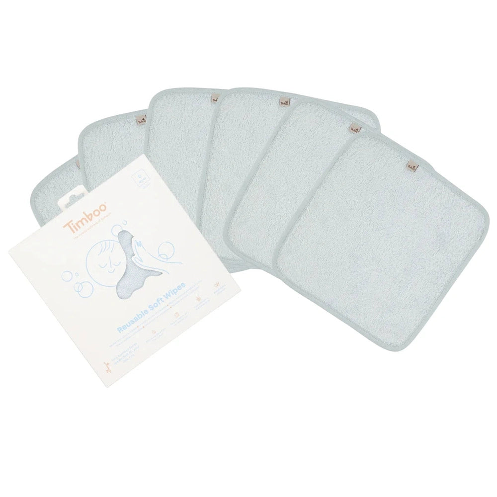 Timboo Lingettes réutilisables 6 lingettes - Riviera Blue