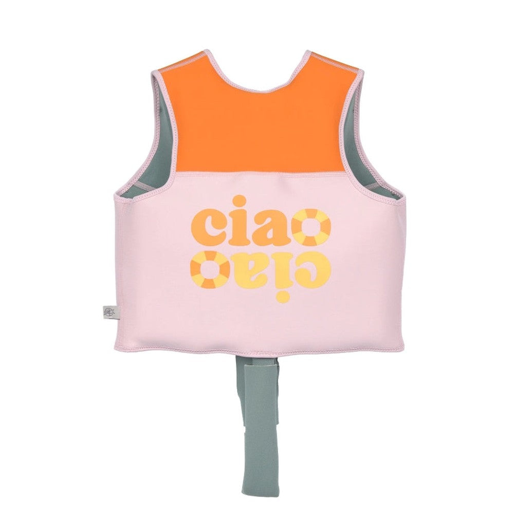 Lässig Gilet de natation pour enfants rose pâle/orange