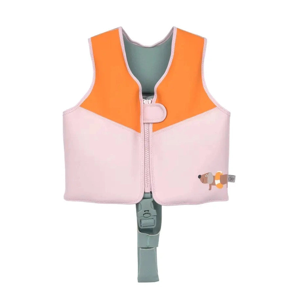 Lässig Gilet de natation pour enfants rose pâle/orange