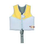 Gilet de natation Lässig pour enfants, bleu pâle/jaune