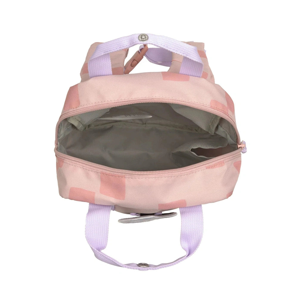 Petit sac à dos carré Lässig avec motif festif - rose