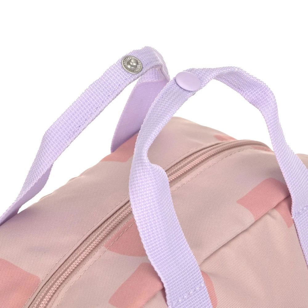 Lässig Mini sac à dos carré à motif festif - rose