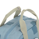 Lässig Petit sac à dos carré avec motif festif - bleu