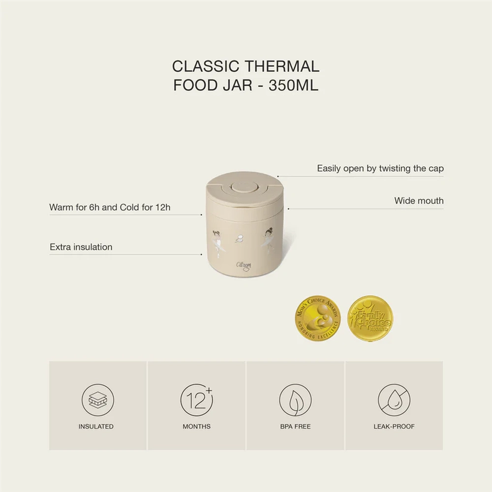 Citron Bouteille isotherme pour aliments 350 ml - Sirène