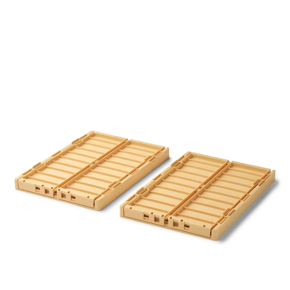 Boîte de rangement Liewood Weston petite, lot de 2 - Jaune citron