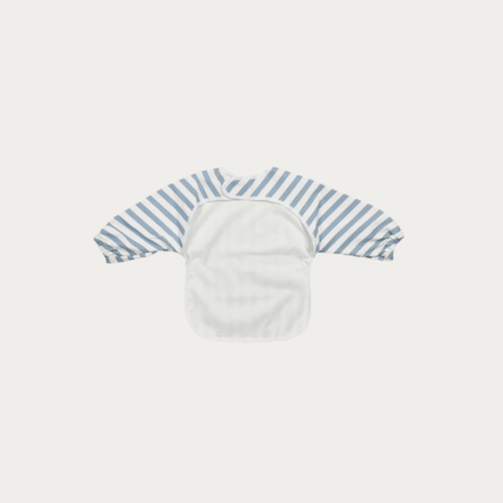 Bavoir à manches Meyco - Fat Stripe Jeans Blue