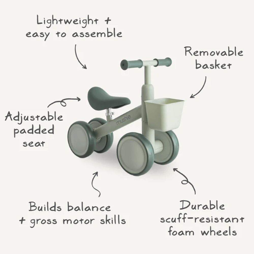 Mushie Mini Toddler Bike - Sage