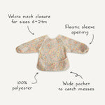 Mushie Slabbetje Met Lange Mouwen - Pastel Blooms